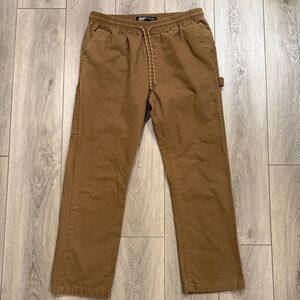 Brooklyn Cloth Pull-On Carpenter/Cargo Brown Men's Pants Drawstring Medium